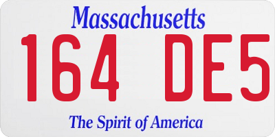 MA license plate 164DE5
