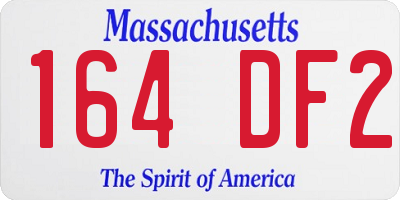 MA license plate 164DF2