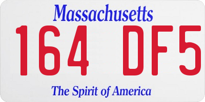 MA license plate 164DF5