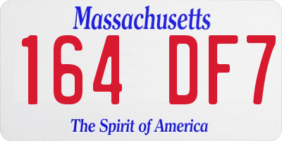 MA license plate 164DF7