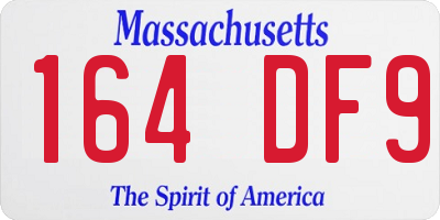 MA license plate 164DF9