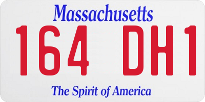 MA license plate 164DH1