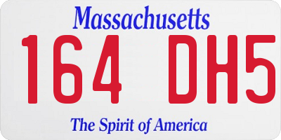 MA license plate 164DH5