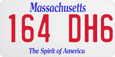 MA license plate 164DH6
