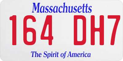 MA license plate 164DH7