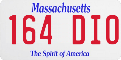 MA license plate 164DI0
