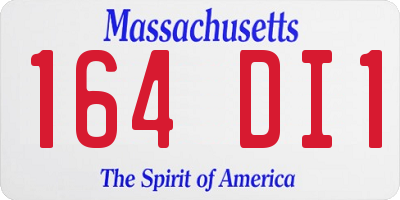 MA license plate 164DI1