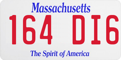 MA license plate 164DI6