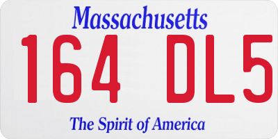 MA license plate 164DL5