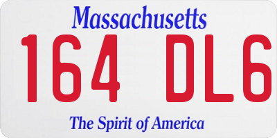 MA license plate 164DL6