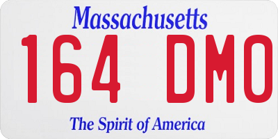 MA license plate 164DM0