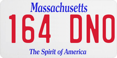 MA license plate 164DN0