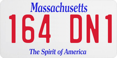 MA license plate 164DN1