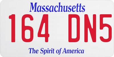 MA license plate 164DN5