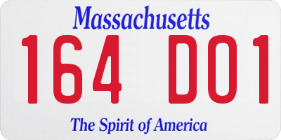 MA license plate 164DO1