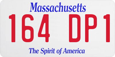 MA license plate 164DP1