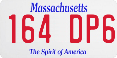 MA license plate 164DP6