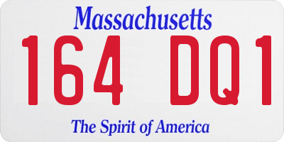 MA license plate 164DQ1