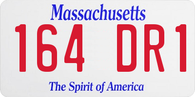 MA license plate 164DR1