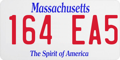 MA license plate 164EA5
