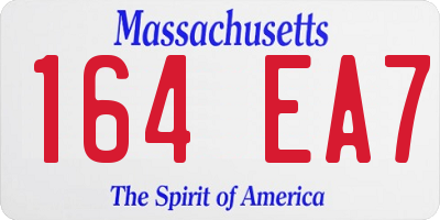 MA license plate 164EA7