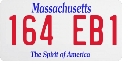 MA license plate 164EB1