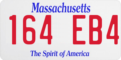 MA license plate 164EB4