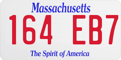 MA license plate 164EB7