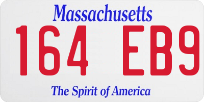 MA license plate 164EB9