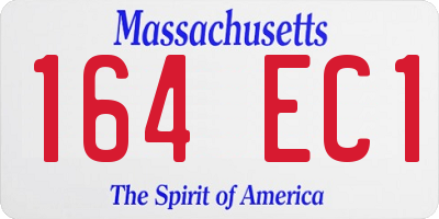 MA license plate 164EC1
