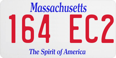 MA license plate 164EC2