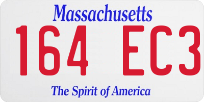 MA license plate 164EC3