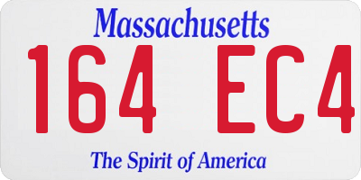 MA license plate 164EC4