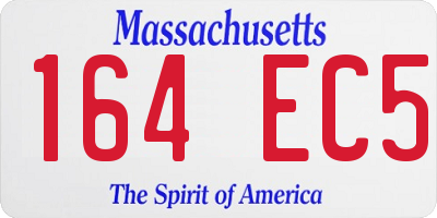 MA license plate 164EC5