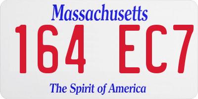 MA license plate 164EC7