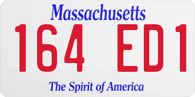 MA license plate 164ED1