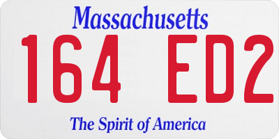 MA license plate 164ED2