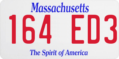 MA license plate 164ED3