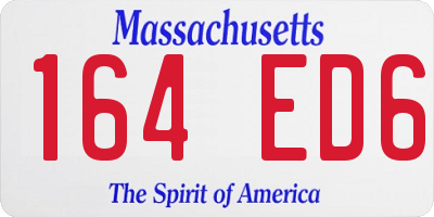 MA license plate 164ED6