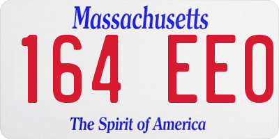 MA license plate 164EE0