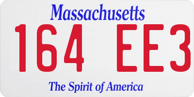 MA license plate 164EE3