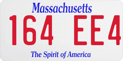 MA license plate 164EE4