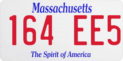 MA license plate 164EE5