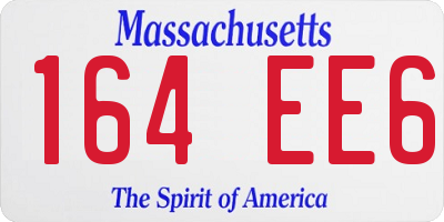 MA license plate 164EE6