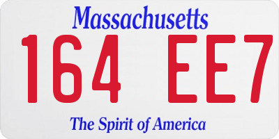 MA license plate 164EE7