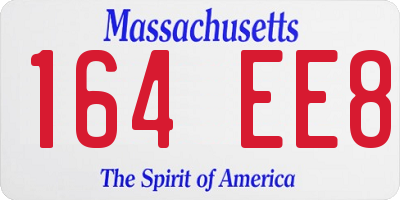 MA license plate 164EE8