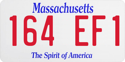 MA license plate 164EF1