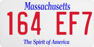 MA license plate 164EF7