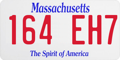 MA license plate 164EH7