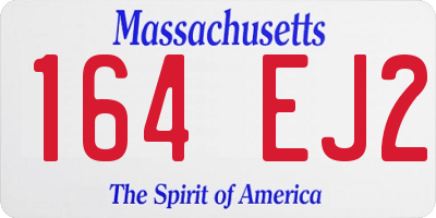 MA license plate 164EJ2